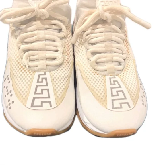 Versace Chain Reaction (Unisex) Wht Mesh Trainers EU 38 Wmns US Sz 7 Mens Sz 5.5 - Picture 4 of 16